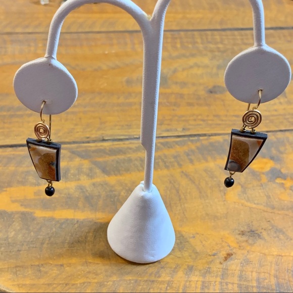 Trio of Boho Teal Blue Green Dangle Earrings - Picture 8 of 11